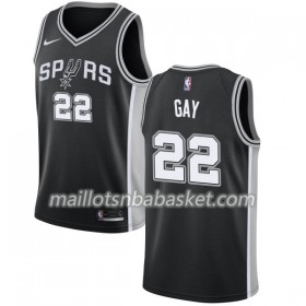 Maillot Homme San Antonio Spurs Rudy Gay 22 Nike 2017-18 Noir Swingman